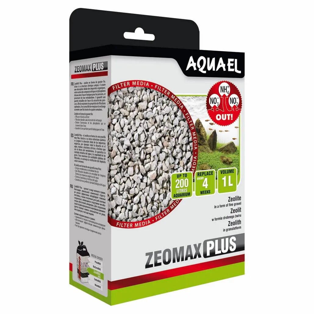 Наполнитель для аквариумных фильтров AQUAEL ZEOMAX PLUS (1 л) цеолит