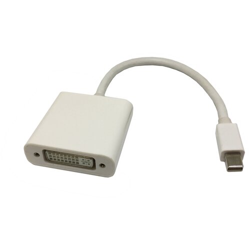 Переходник/адаптер ESPADA mini DisplayPort - DVI (EMiniM-DVIF20), 0.2 м, белый видеоадаптер кабель displayport m