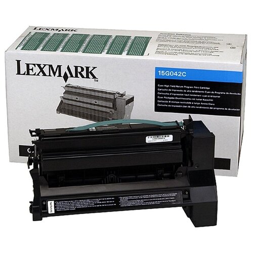 Картридж Lexmark 15G042C, 15000 стр, бирюзовый