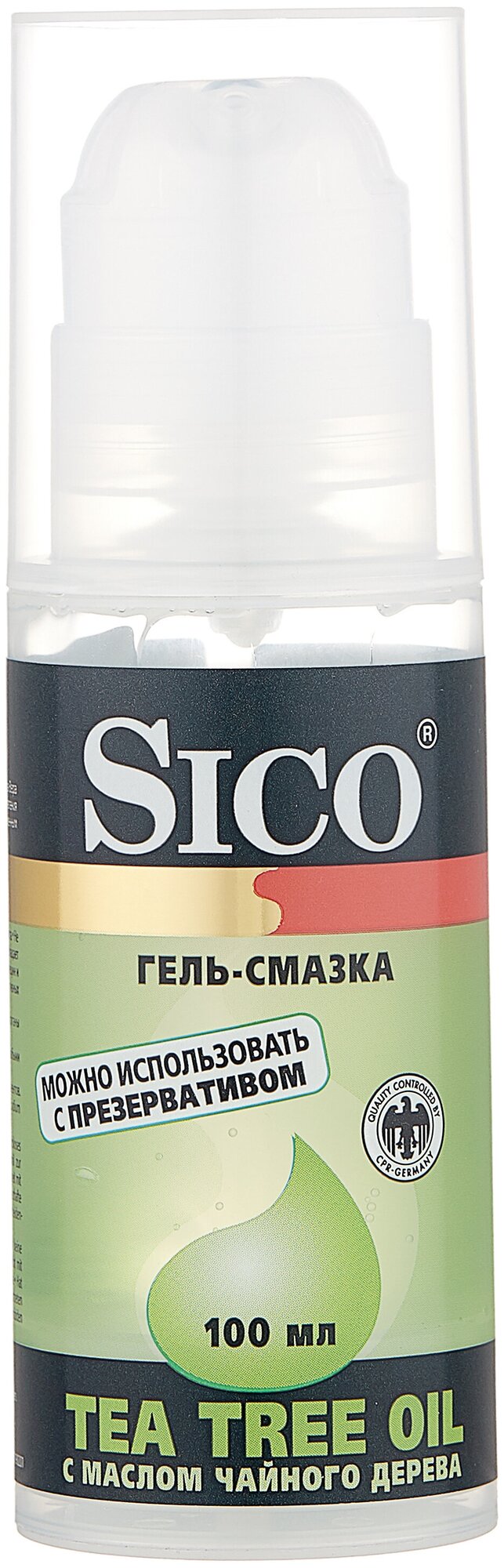 SICO Гель-смазка Tea Tree Oil, с маслом чайного дерева, 100 мл