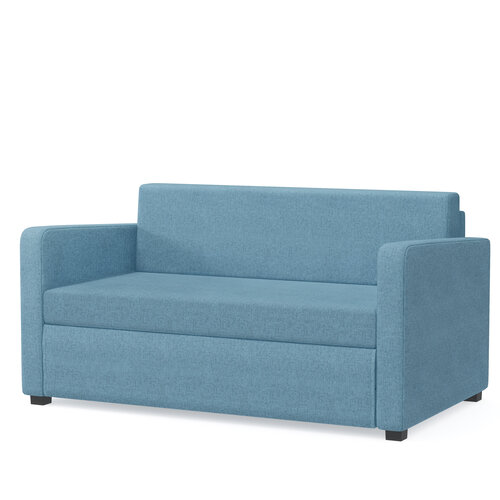 Диван-кровать Pragma Vasugan 2-местный размер 75х128 см спальное место 110х200 см обивка текстиль синий 11328₽