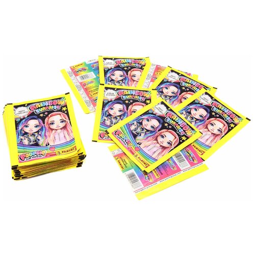 30 пакетиков наклеек Panini Poopsie Rainbow Surprise (150 наклеек) 30 пакетиков наклеек panini fortnite 3 golden frame series 150 наклеек