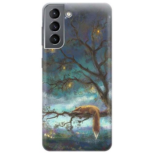 фото Re:pa чехол - накладка artcolor для samsung galaxy s21 с принтом "лиса на дереве"