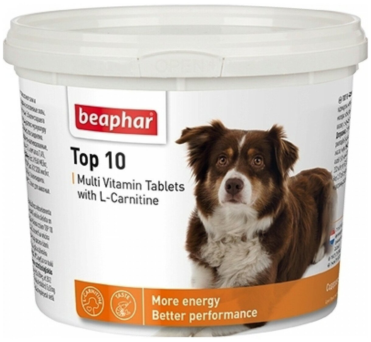 Пищевая добавка Beaphar Top 10 Multi Vitamin с L-карнитином для собак , 750 таб.