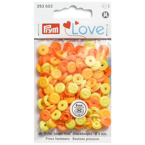 фото Серия prym love - набор кнопок color snaps mini с имитацией стежка, диаметр 9мм, prym, 393602 prym 393602