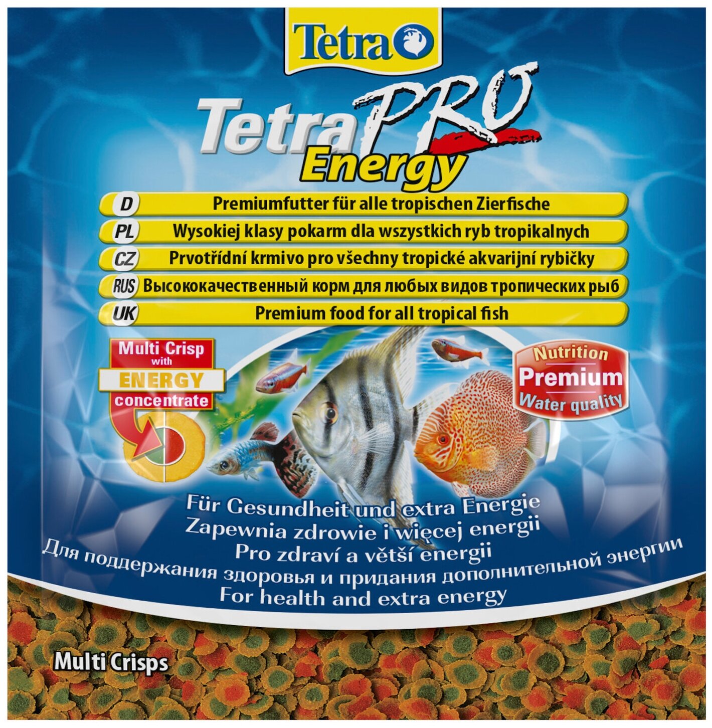 TetraPro Energy (чипсы) для любых видов тропических рыб 12 г.