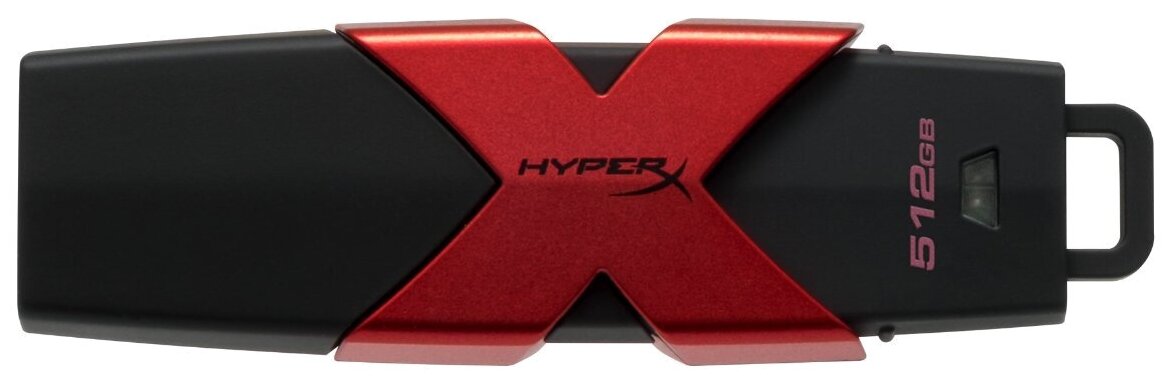 Флешка HyperX Savage 512 ГБ, черный/красный