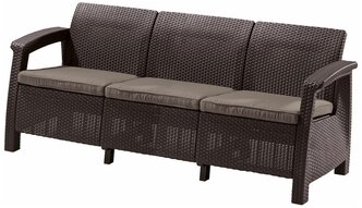 Диван KETER CORFU LOVE SEAT MAX (182х70х79), коричневый