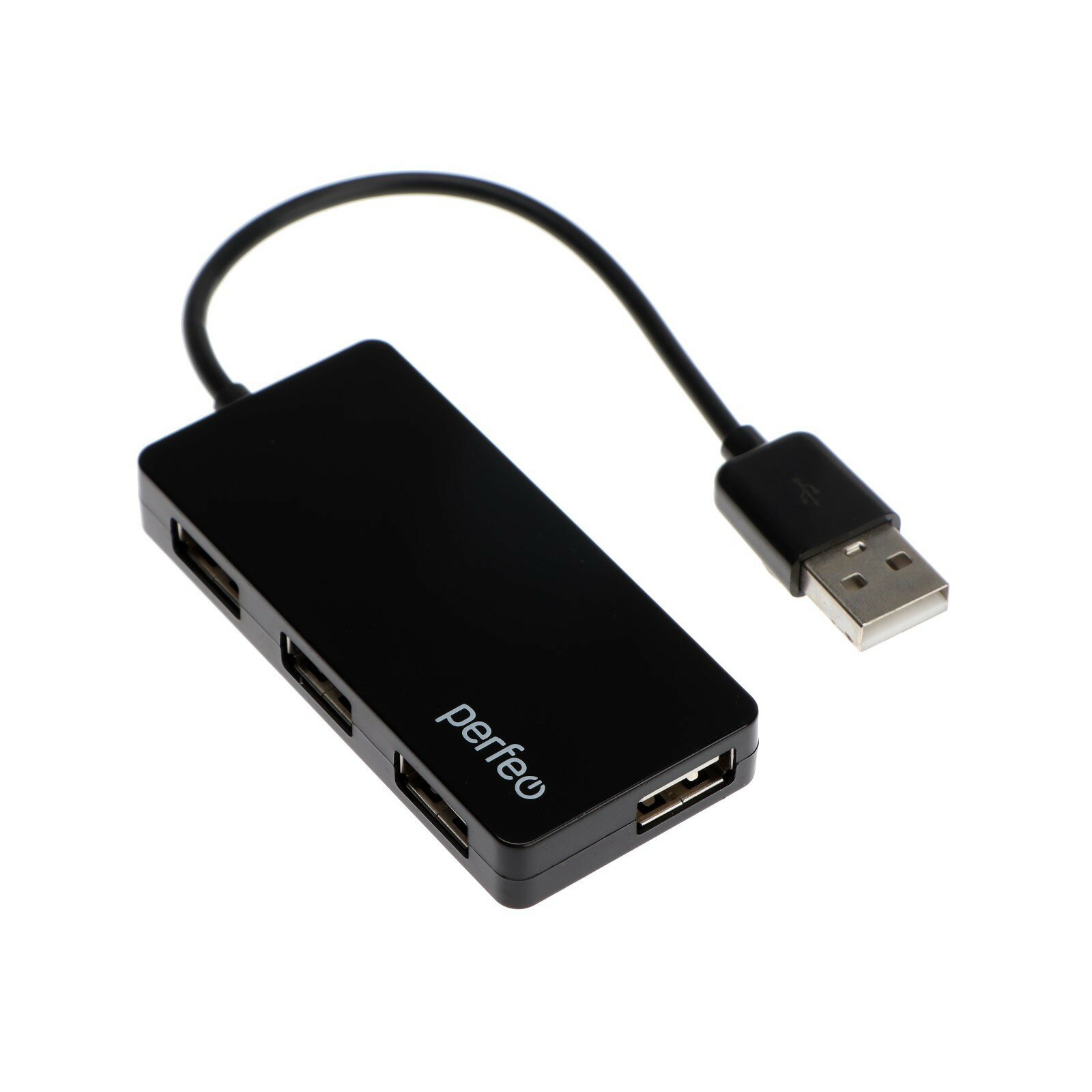 Разветвитель USB (Hub) Perfeo PF-VI-H023 Black, 4 порта, USB 2.0, черный