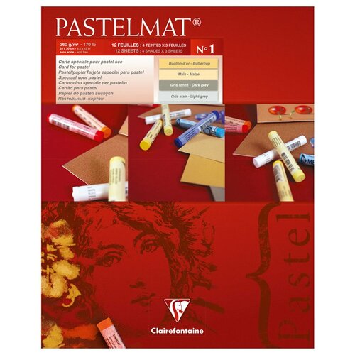 Альбом для пастели Clairefontaine Pastelmat 30 х 40 см, 360 г/м², 12 л. ассорти