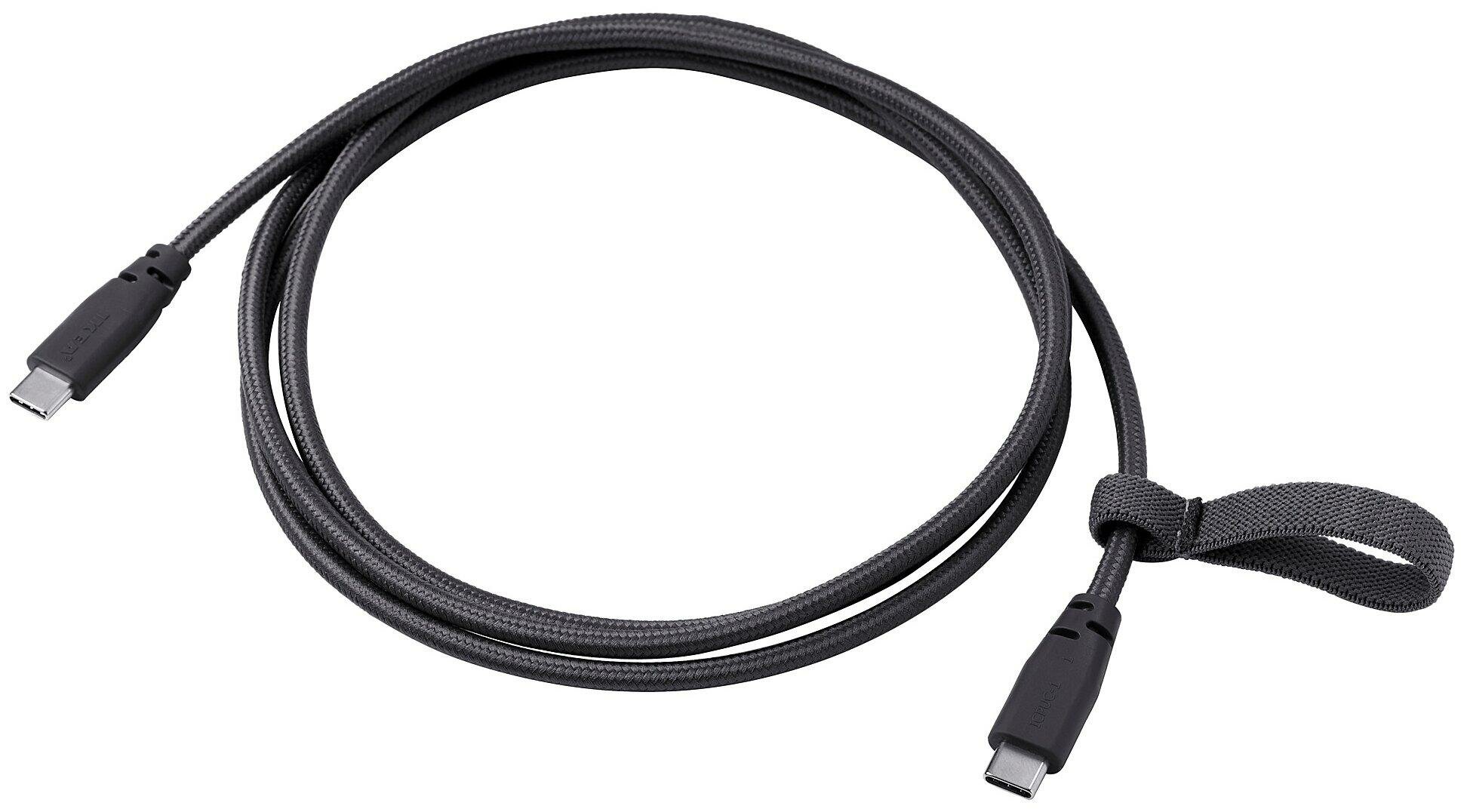 Кабель ИКЕА ЛИЛЛЬХУЛЬТ USB Type-C - USB Type-C только для зарядки, длина 1.5 м, 1 шт., темно-серый