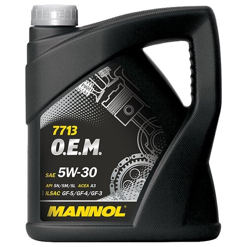 фото Синтетическое моторное масло mannol 7713 o.e.m. for hyundai kia 5w-30 4 л