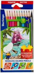 Berlingo Карандаши пластиковые Корабли, 12 цветов + 1 чернографитный карандаш (CP_02912)