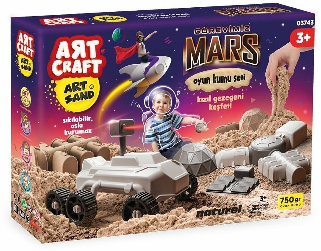 Набор кинетический песок Миссия на Марс 750 гр ART SAND 3743