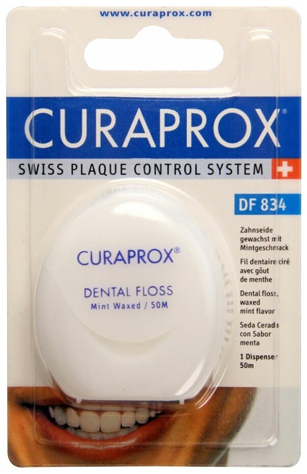 Curaprox Межзубная мятная нить, 50 м (Curaprox, ) - фото №3