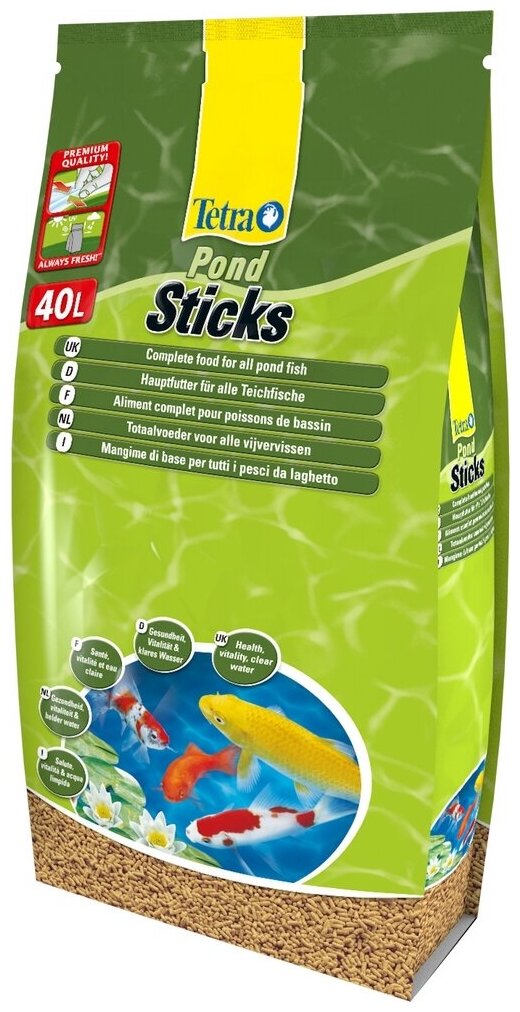 Корм для прудовых рыб Tetra Pond Sticks 40л основной гранулы (мешок) - фотография № 1