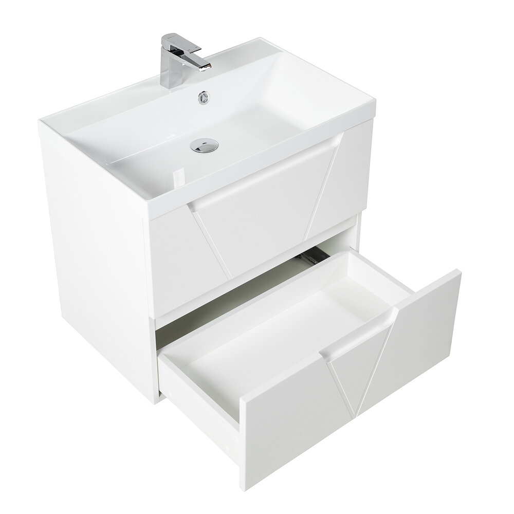 Тумба под раковину BelBagno Vittoria 700-2C-SO-BL-P Bianco Lucido - фото №7