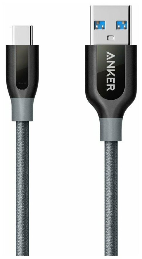 Усиленный кабель Anker PowerLine+ USB-C to USB 3.0 (3ft / 0.9m) Black