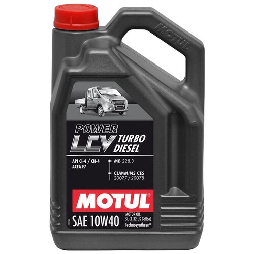 фото Полусинтетическое моторное масло motul power lcv turbo diesel 10w40 5 л