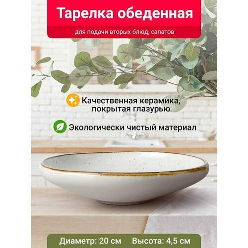 Тарелка круглая Velton Park (керамика, 20х4,5 см, белый)
