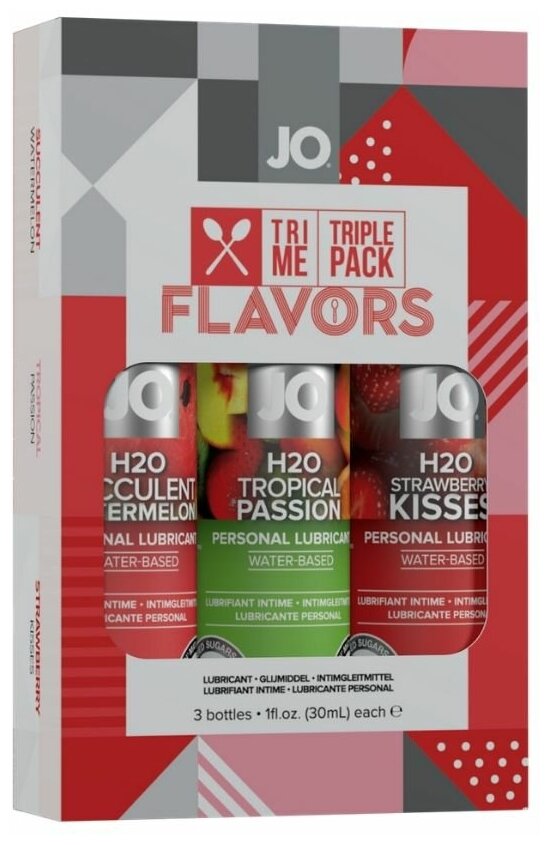 Гель-смазка JO Tri Me Triple Pack - Flavours