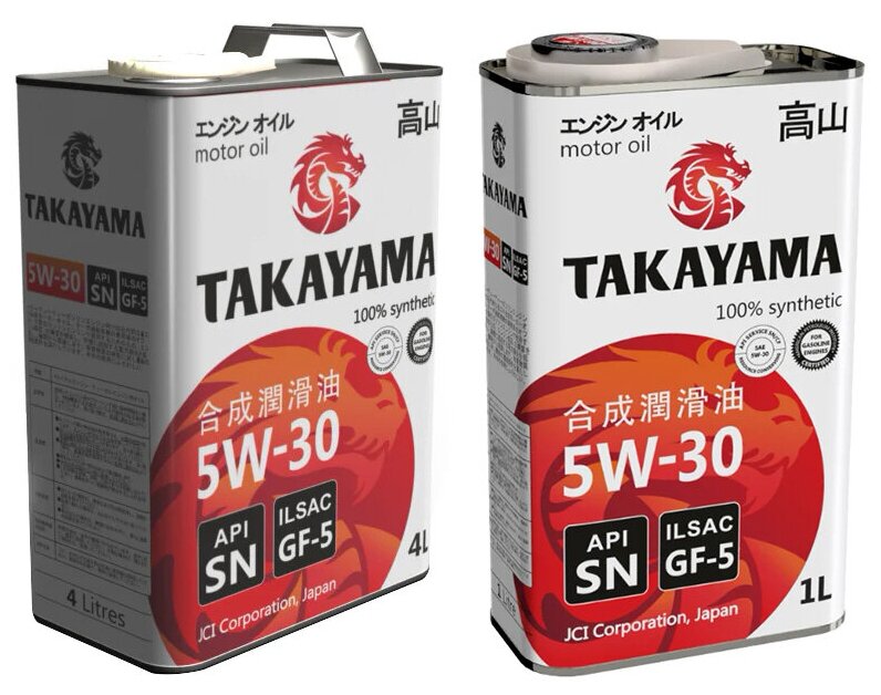 Синтетическое моторное масло Takayama 5W-30 SN/GF-5, 5 л