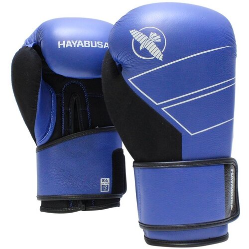 Боксерские перчатки Hayabusa S4 Leather синие, 12 унций