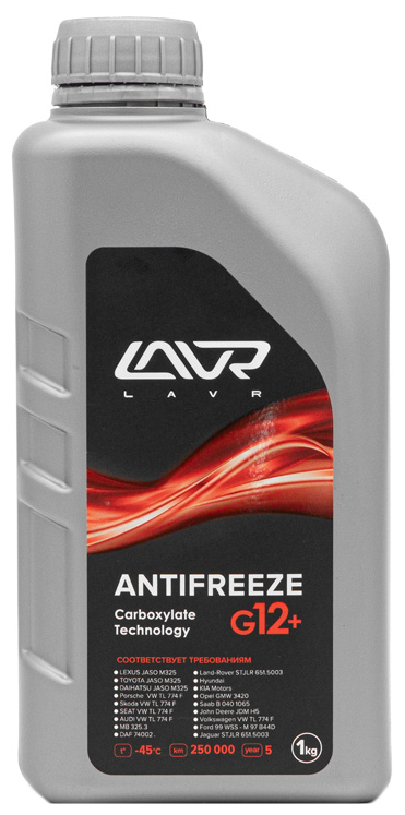 Антифриз ANTIFREEZE LAVR -45 G12+, 1 кг Ln1709