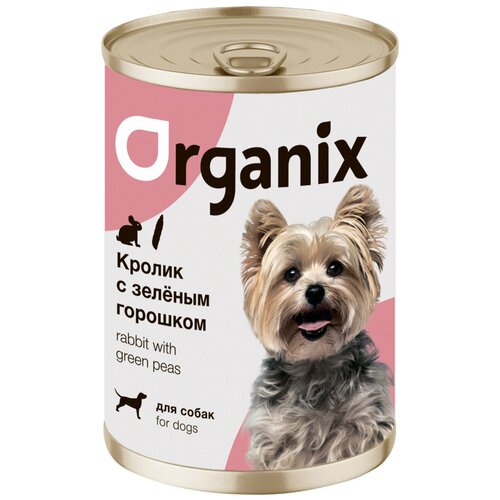 Влажный корм для собак ORGANIX кролик, с горошком 1 уп. х 1 шт. х 750 г (для средних и крупных пород)