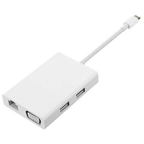 USB-концентратор Xiaomi ZJQ04TM, разъемов: 3, белый