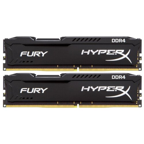 Оперативная память HyperX Fury 16 ГБ (8 ГБ x 2 шт.) DDR4 2400 МГц DIMM CL15 HX424C15FBK2/16 память ddr4 16gb 2x8gb kit 3200mhz netac shadow ii ntswd4p32dp 16k