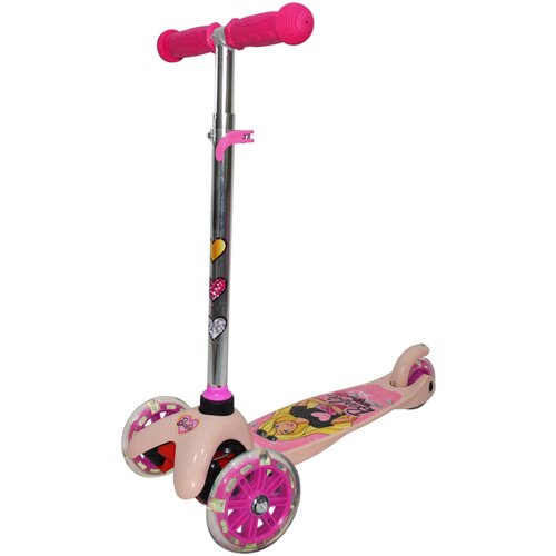 Детский 3-колесный городской самокат Navigator Т11410Н Barbie, розовый/бежевый