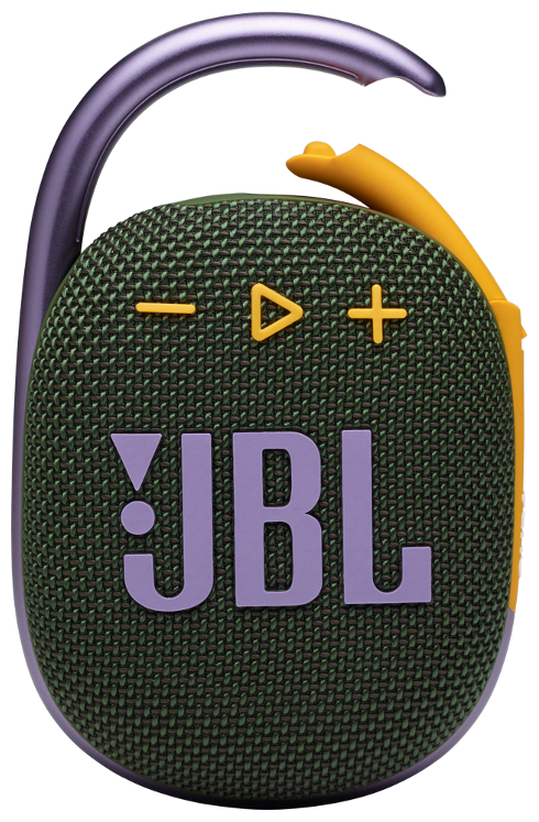 Колонка порт. JBL Clip 4 зеленый 5W 1.0 BT 15м 500mAh (JBLCLIP4GRN)