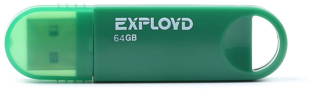 Флеш-накопитель 64Gb Exployd 570, USB 2.0, пластик, зелёный