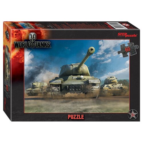Пазл Step puzzle World of Tanks (81140), 60 дет., 19х29х3.5 см
