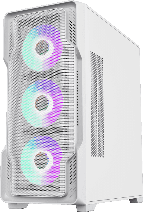Компьютерный корпус E-ATX, без блока питания/ Gamemax SIEGE WH E-ATX case, white, w/o psu, w/1xUSB3.0+2xUSB2.0, Combo Audio, w/3x12cm ARGB front fan (