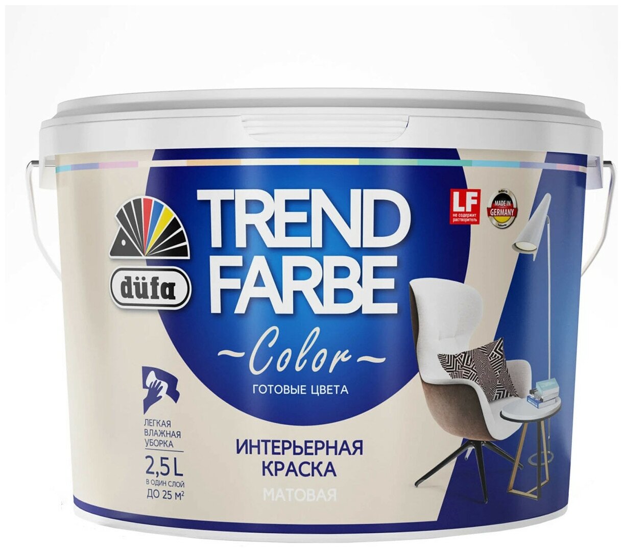 Краска водно-дисперсионная Dufa Trend Farbe влагостойкая