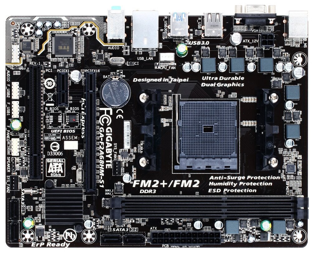 Материнская плата GIGABYTE GA-F2A68HM-S1 (rev. 1.1)