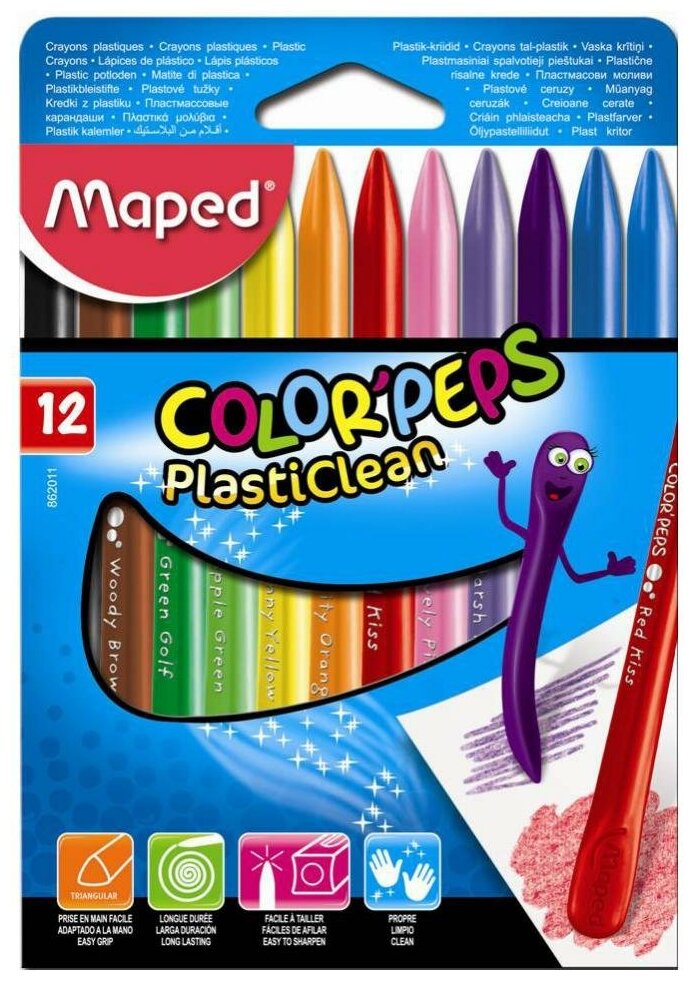 Maped Мелки пластиковые Color’Peps 12 шт