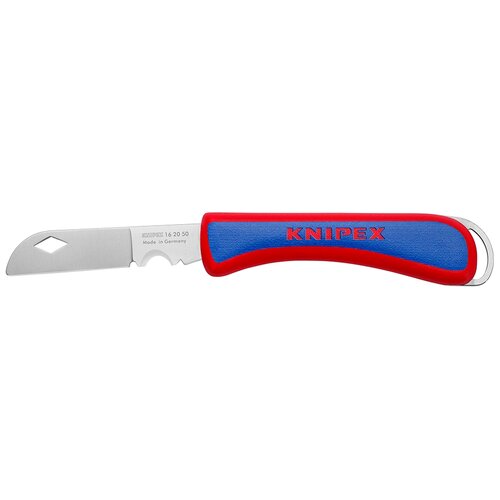 нож электрика Нож складной Knipex KN-162050SB красный/синий