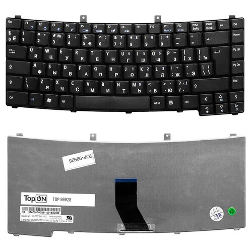 Клавиатура для ноутбука Acer TravelMate 3200 4000 4200 8000 8100 Ferrari 4000 Series Г-образный Enter Черная без рамки NSK-AEK0R 129000₽