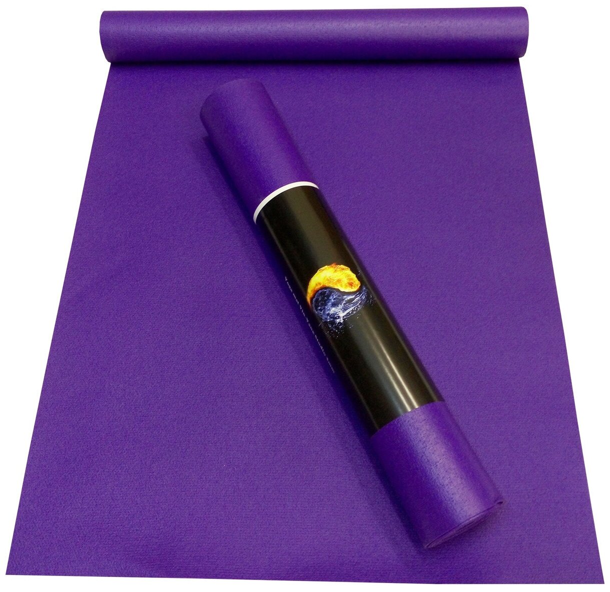 Коврик для йоги и фитнеса детский RamaYoga Yin-Yang Light, фиолетовый, размер 150 х 60 х 0,3 см