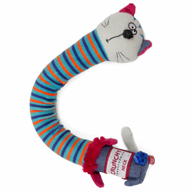 GiGwi игрушка "Кот с пищалкой" с хрустящей шеей для собак (28 см.) - фото №3