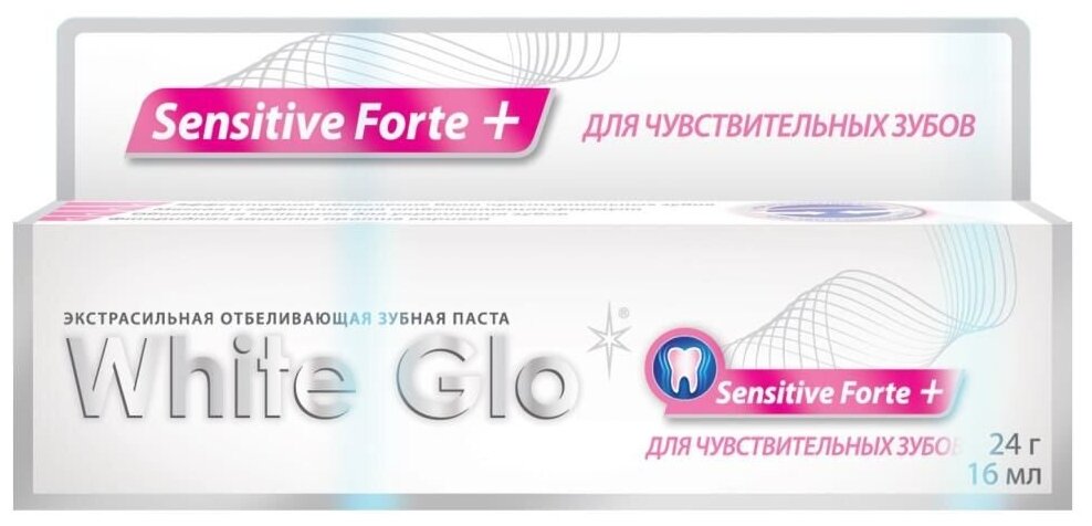 Зубная паста White Glo Sensitive Forte+ для снижения чувствительности зубов, 24 г - фото №1