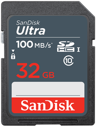 Карта памяти SanDisk Ultra SDHC/SDXC UHS-I 32 GB, чтение: 100 MB/s