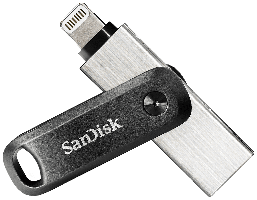 Флешка SanDisk iXpand Go USB 3.0/Lightning 64 GB, 1 шт., черный