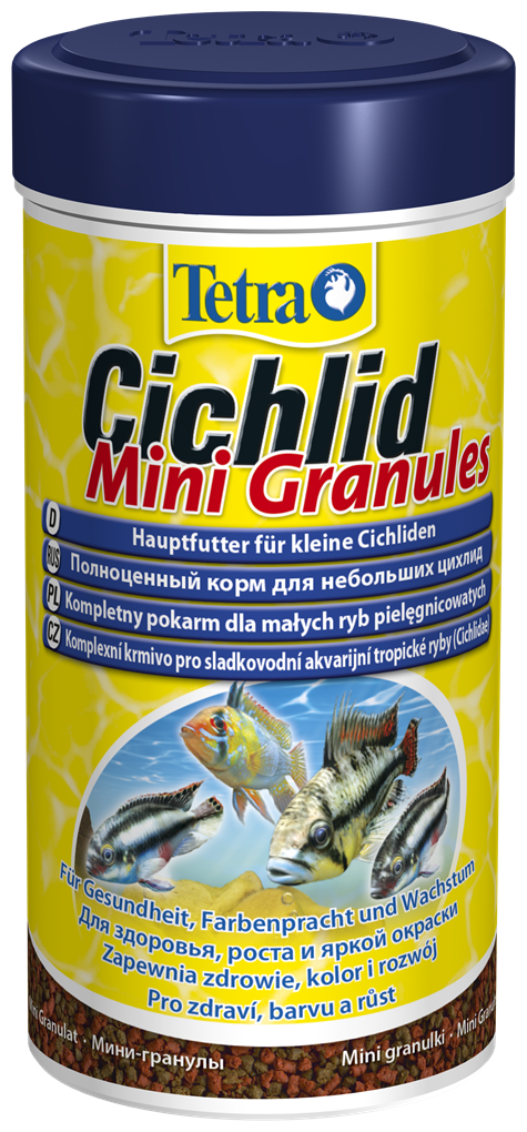 TetraCichlid Mini Granules корм для небольших цихлид в гранулах 250 мл - фотография № 5