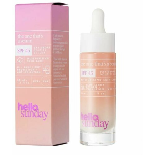 Hello Sunday Солнцезащитная сыворотка для лица SPF 45 уход за кожей лица hello sunday сыворотка для лица spf 45