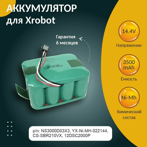 Аккумулятор для Xrobot XR-510/Xrobot Helper/CLEVER&CLEAN Z-Series 3500mAh 14.4V