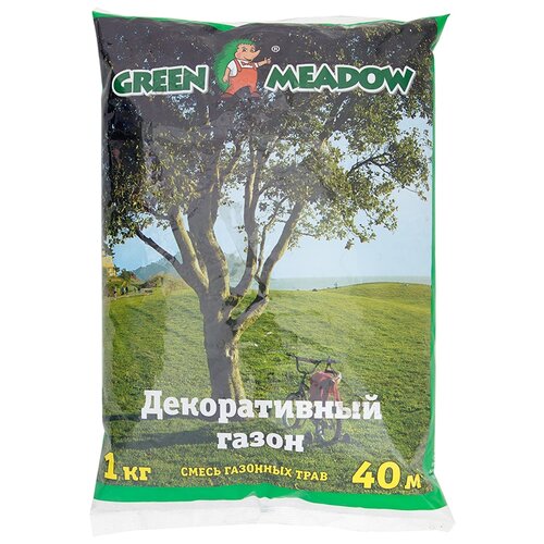 Смесь семян GREEN MEADOW Декоративный газон для затемненных мест 1 кг, 1 кг газон для солнечных мест 1 кг